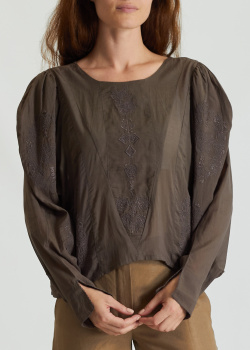 Блузка з вишивкою Chufy із змішаного шовку, фото