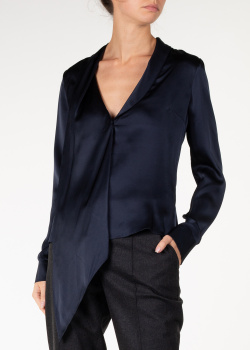 Асиметрична блуза Cushnie et Ochs синього кольору, фото