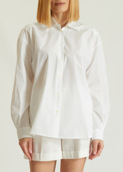 Белая хлопковая рубашка Laneus с вырезом на спине, фото