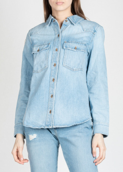 Джинсовая рубашка Frame Denim голубого цвета, фото