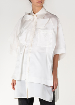 Шовкова блуза Nina Ricci з розрізами з боків, фото