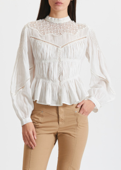 Белая блузка Isabel Marant с пышными рукавами, фото