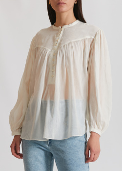 Біла блузка Isabel Marant з шовком, фото