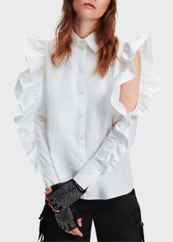 Рубашка с рюшами Karl Lagerfeld из органического хлопка, фото