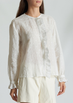 Біла блуза Isabel Marant з вишивкою в тон, фото