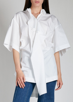 Белая блузка Nina Ricci с оборками, фото
