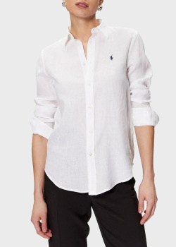 Лляна сорочка Polo Ralph Lauren з логотипом, фото