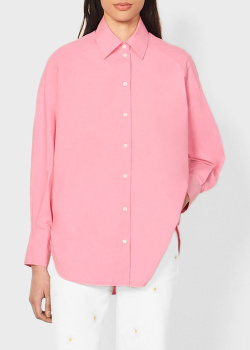 Рубашка из хлопка Sandro розового цвета, фото