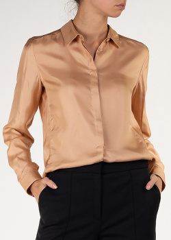 Золотистая блуза Agnona с длинным рукавом, фото