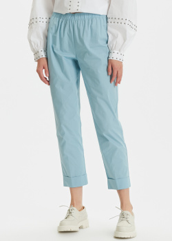 Голубые брюки Semicouture прямого кроя, фото