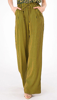 Полосатые брюки Shako с высокой талией на кулиске, фото