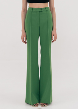 Розкльошені штани Shako зеленого кольору, фото