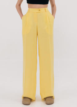 Широкие брюки Shako желтого цвета, фото