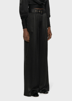 Шелковые брюки Zimmermann черного цвета, фото