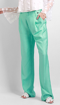 Широкие брюки Be Blumarine бирюзового цвета, фото