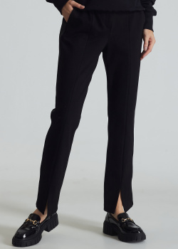 Черные брюки Karl Lagerfeld с разрезами на штанинах, фото
