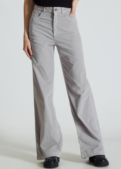 Вельветовые брюки Emporio Armani серого цвета, фото