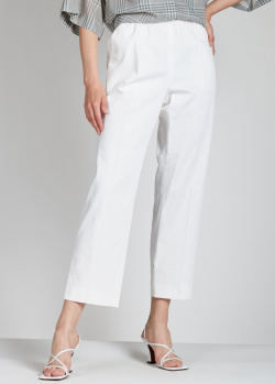 Укорочені штани Agnona білого кольору, фото