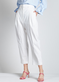 Укороченные брюки Christian Wijnants белого цвета, фото