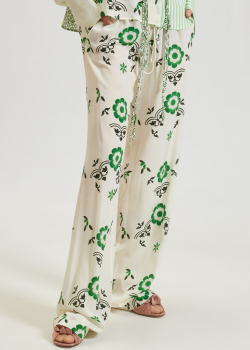 Шовкові штани Ermanno Servino з квітковим принтом, фото