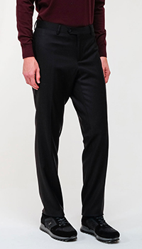 Шерстяные брюки Emporio Armani черные, фото