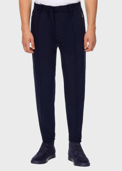 Мужские брюки Emporio Armani темно-синего цвета, фото
