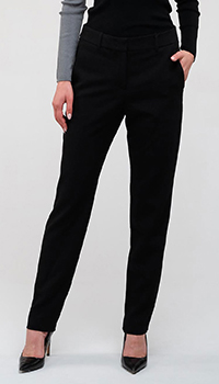 Штани з вовни Emporio Armani у чорному кольорі, фото