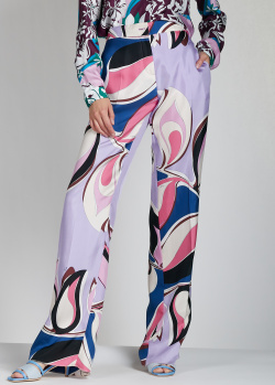 Шелковые брюки Emilio Pucci с абстрактным принтом, фото