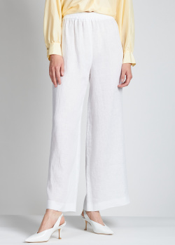 Льняные брюки Fabiana Filippi белого цвета, фото