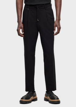 Шерстяные брюки Hugo Boss черного цвета, фото