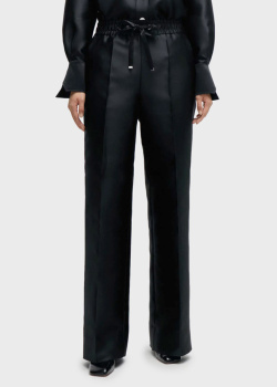 Черные брюки Hugo Boss из атласа с шелком, фото