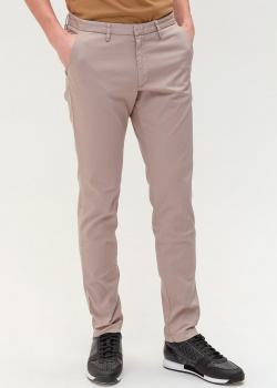 Зауженные брюки Hugo Boss бежевого цвета, фото