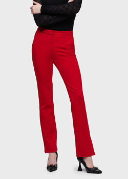 Червоні штани Karl Lagerfeld із розрізами, фото