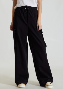 Широкие брюки Marchi Cargo черного цвета, фото