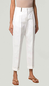 Белые брюки Peserico со стрелками, фото