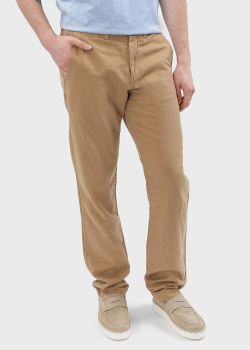 Бежеві штани Polo Ralph Lauren із змішаного льону, фото