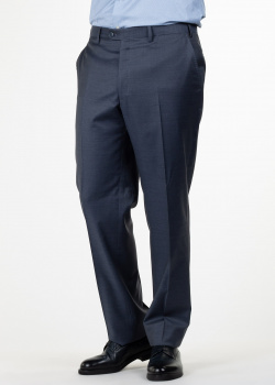 Шерстяные брюки Brioni сегого цвета, фото