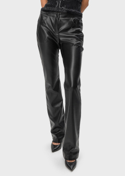 Черные брюки Twin-Set из искусственной кожи, фото