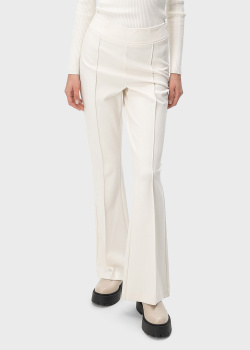 Расклешенные брюки Twin-Set белого цвета, фото