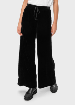 Велюровые брюки-палаццо Twin-Set черного цвета, фото