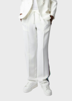 Белые брюки Zadig & Voltaire с лампасами, фото