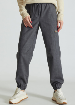 Серые брюки Semicouture из смесовой шерсти, фото
