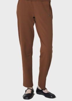 Трикотажные брюки GD Cashmere Punti коричневого цвета, фото