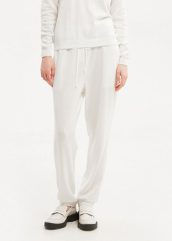 Штани бавовняні GD Cashmere білого кольору, фото