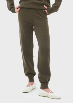 Джоггеры из смеси шерсти и кашемира GD Cashmere цвета хаки, фото