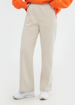 Утепленные брюки GD Cashmere молочного цвета, фото