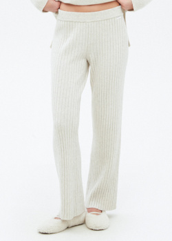 Світло-бежеві штани GD Cashmere із суміші кашеміру та шовку, фото