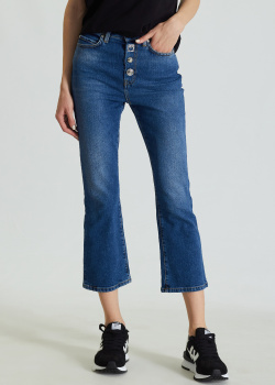 Укороченные джинсы Pinko синего цвета, фото