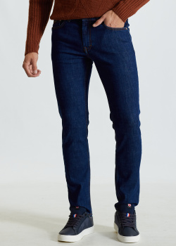 Синие джинсы Harmont&Blaine аппликацией на кармане, фото