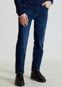 Чоловічі джинси прямого крою Fred Mello темно-синього кольору, фото